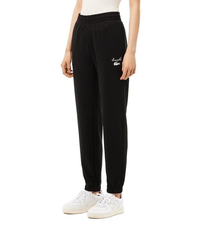 lacoste black logo trackpants