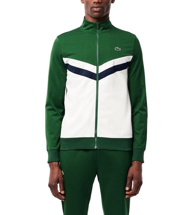 lacoste multicolored abrasion resistant zipped tennis sweatshirt