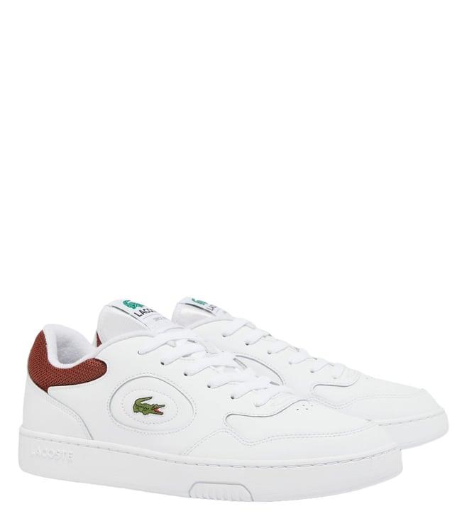 lacoste men's white lineset trainer sneakers