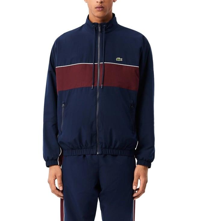 lacoste blue short water-repellent sportsuit jacket