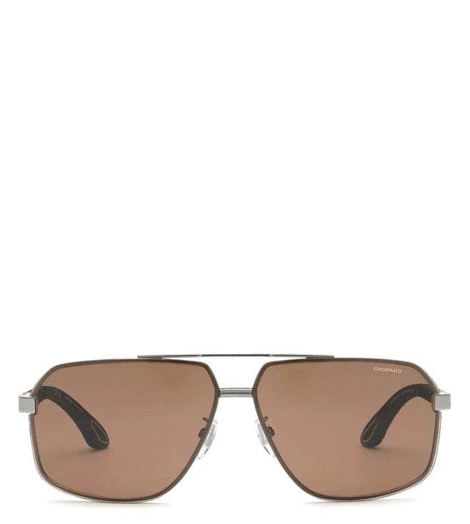 chopard schg8966509sg brown uv protected aviator sunglasses for men