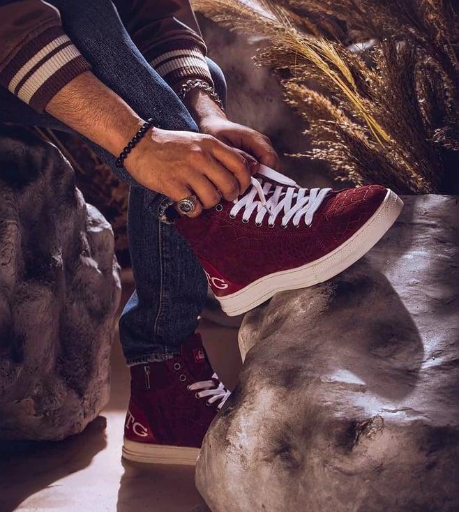 saint g burgundy sneaker