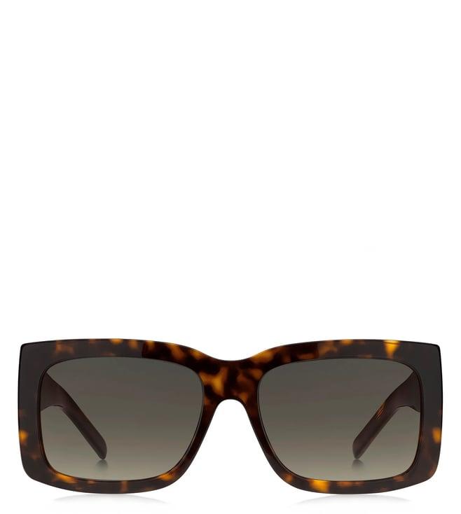 hugo boss 1454/s 086 57ha brown rectangular sunglasses for women