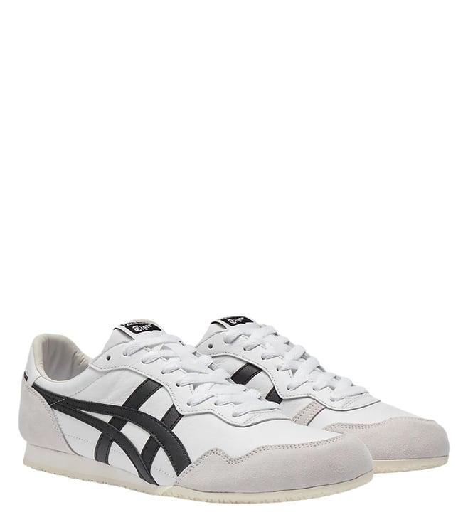 onitsuka tiger unisex serrano white & black sneakers