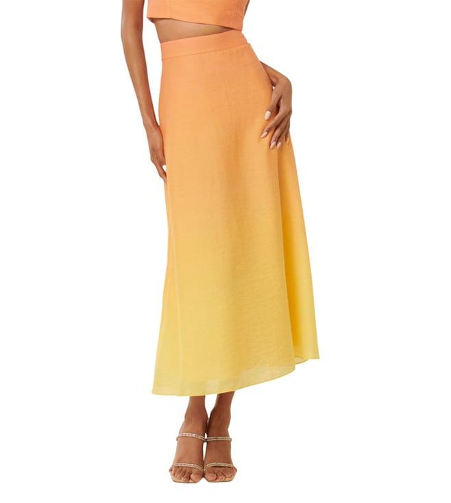 forever new golden ombre celeste petite regular fit midi skirt