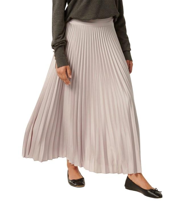 forever new frosted champagne estelle petite pleated regular fit maxi skirt