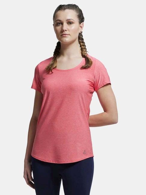 jockey coral melange textured ap27 t-shirt