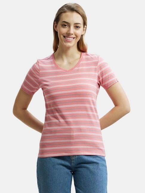 jockey peach blossom striped aw22 t-shirt