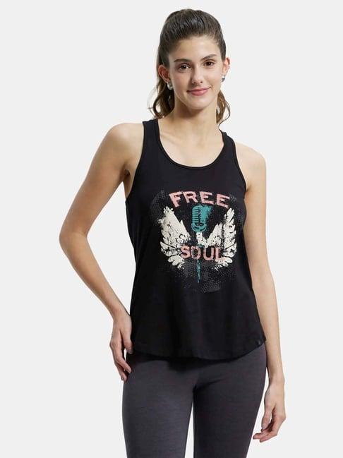 jockey black printed tank top - aw52 (colors & prints may vary)