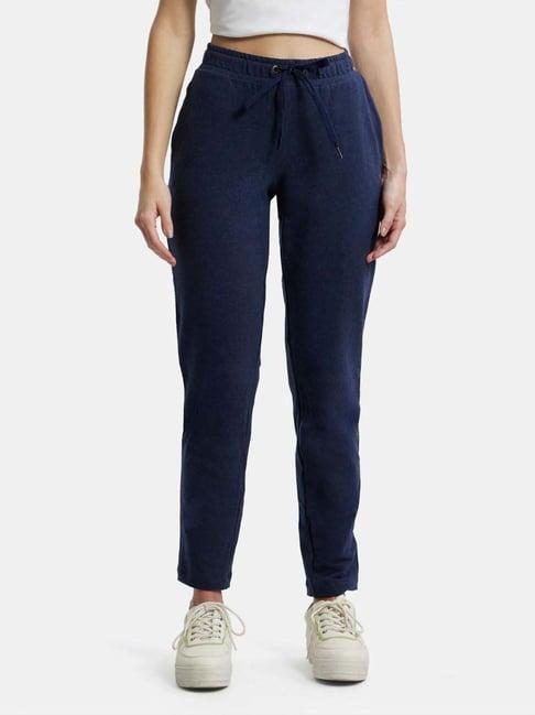 jockey aw60 women's super combed cotton elastane stretch french terry straight fit trackpants