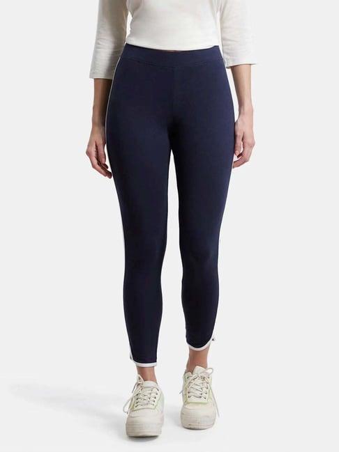 jockey navy regular fit tights