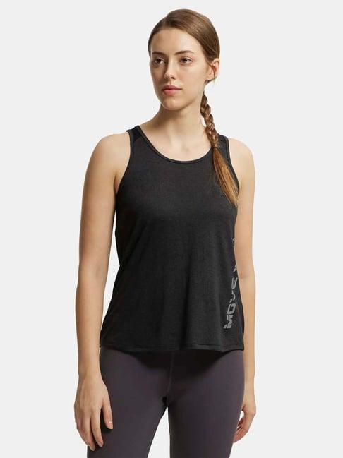 jockey black textured tank top