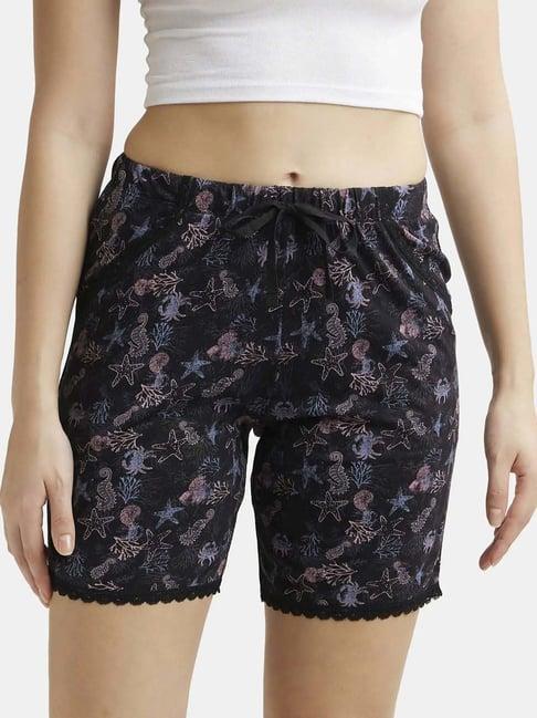 jockey black printed night shorts (colors & prints may vary)