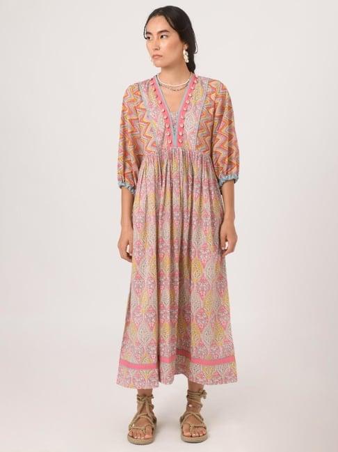 prakriti jaipur paisley shell dress in pink