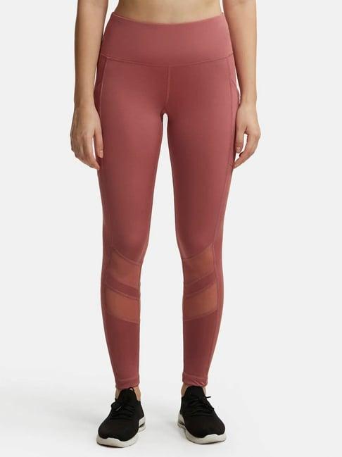 jockey mw38 women's microfiber performance leggings with breathable mesh and stay dry technology