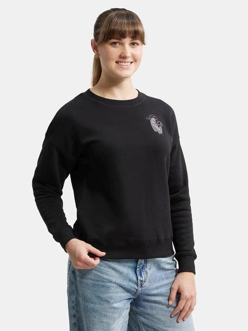 jockey black printed pullover