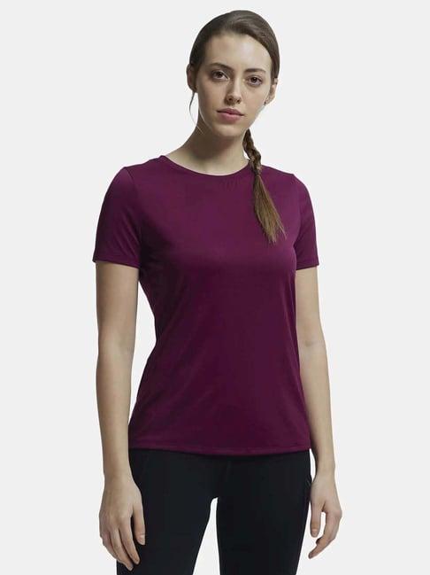 jockey maroon relaxed fit sports t-shirt