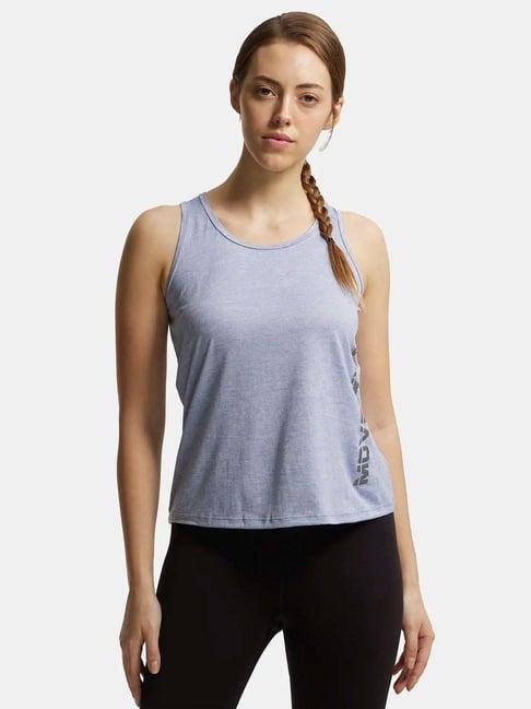 jockey blue graphic print sports tank top