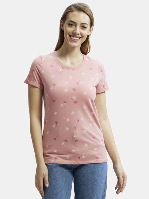 jockey pink cotton printed sports t-shirt