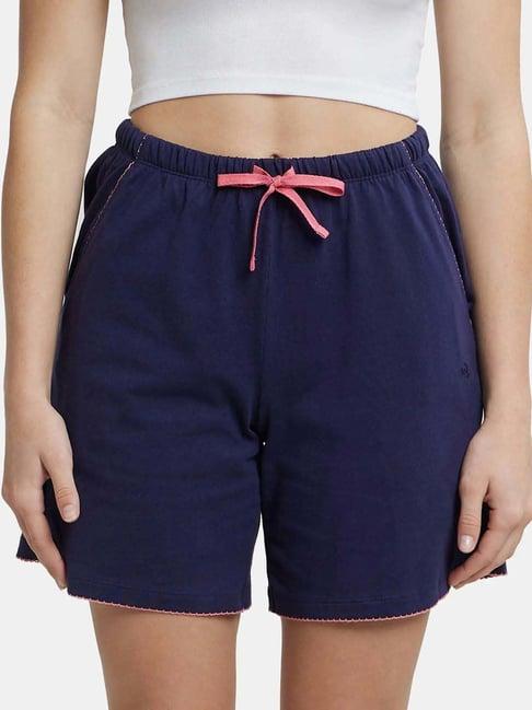 jockey rx72 women's super combed cotton relaxed fit sleep shorts with convenient side pockets