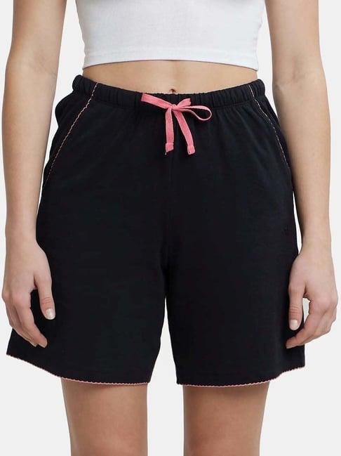 jockey rx72 women's super combed cotton relaxed fit sleep shorts with convenient side pockets