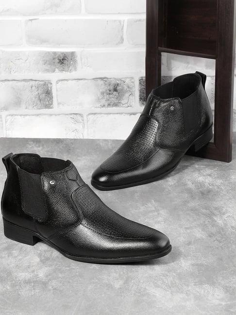 metro men's black chelsea boots