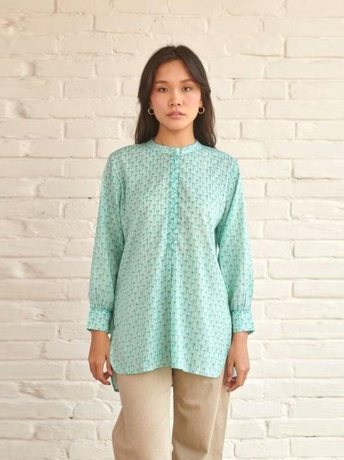 prakriti jaipur blue iris shirt