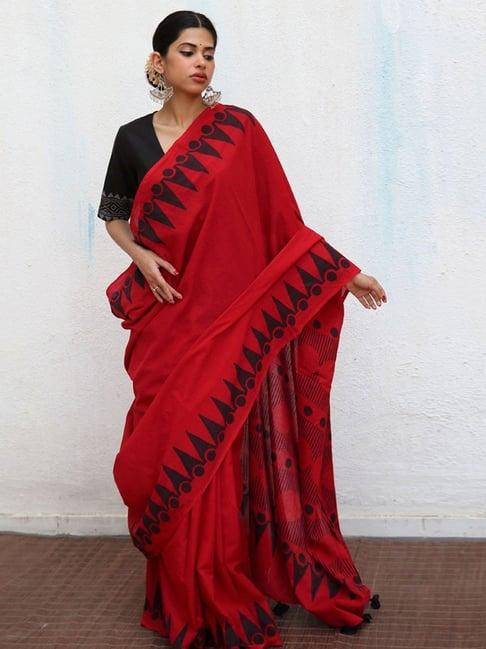 chidiyaa no made kailani blockprinted cotton saree