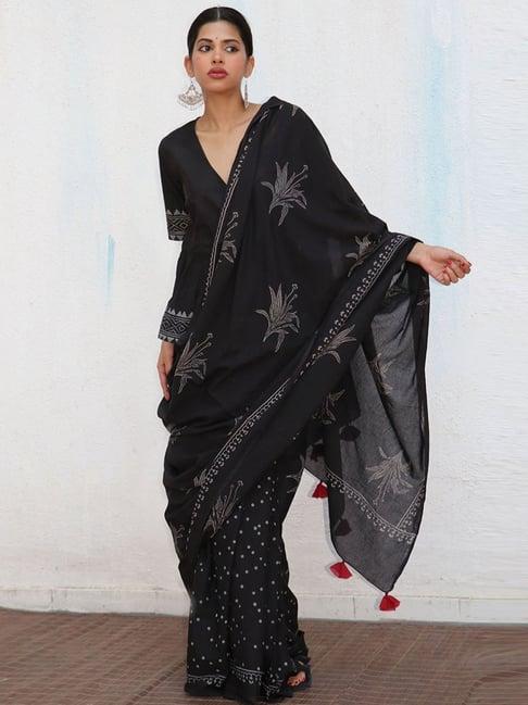 chidiyaa no made isla blockprinted cotton saree