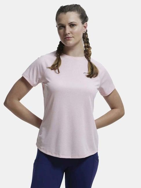 jockey pink printed sports t-shirt