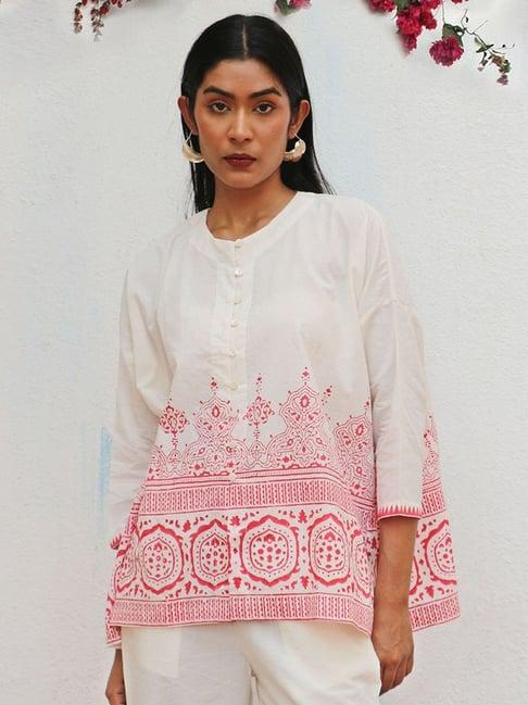 chidiyaa bougainvillea arpina blockprinted cotton top