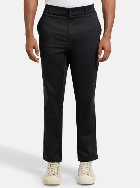 jockey blue slim fit flat front trousers