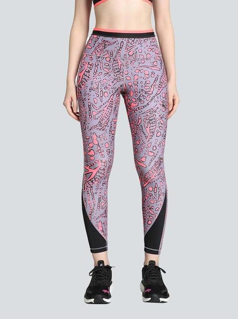 puma purple printed tights