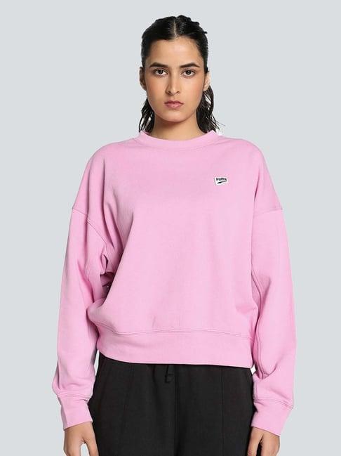 puma pink cotton sweatshirt