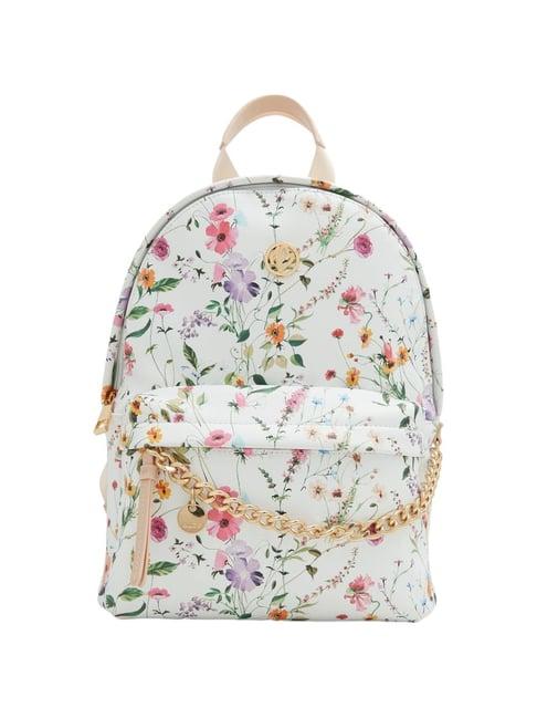 aldo multicolor synthetic floral medium backpack