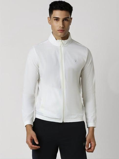 van heusen white regular fit jacket