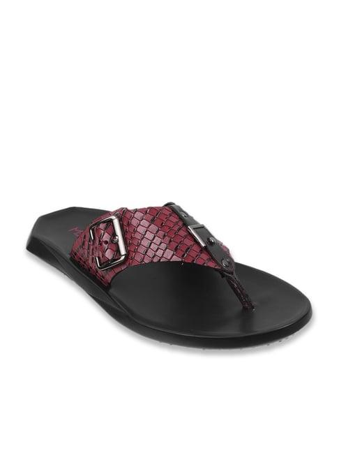 metro men's wine thong sandals