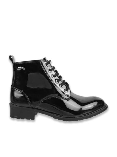 mochi women's black derby boots