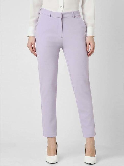 van heusen lilac mid rise pants