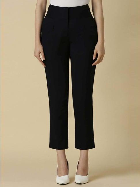 allen solly black high rise pants