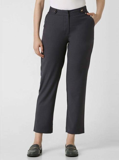 van heusen grey mid rise pants