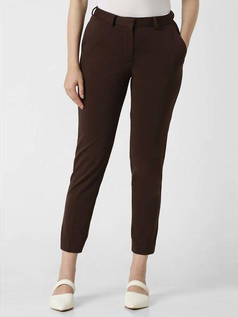 van heusen brown mid rise pants