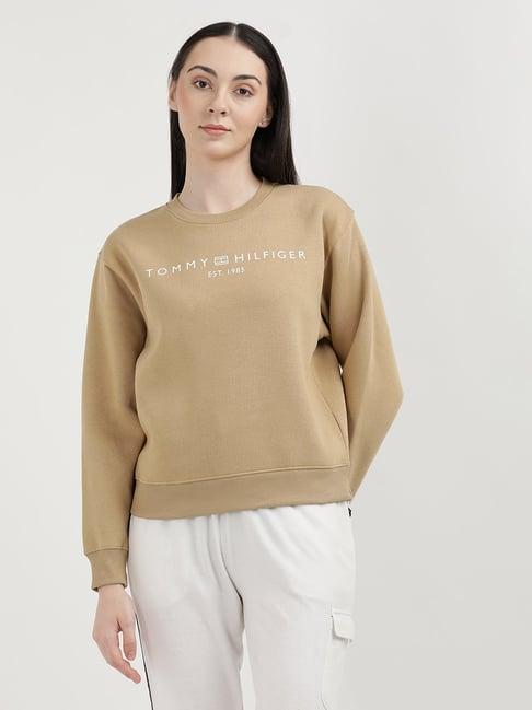 tommy hilfiger khaki graphic print sweatshirt