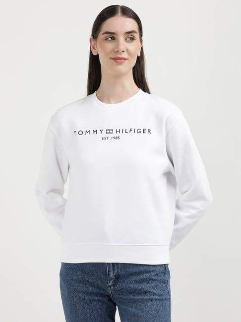 tommy hilfiger white graphic print sweatshirt