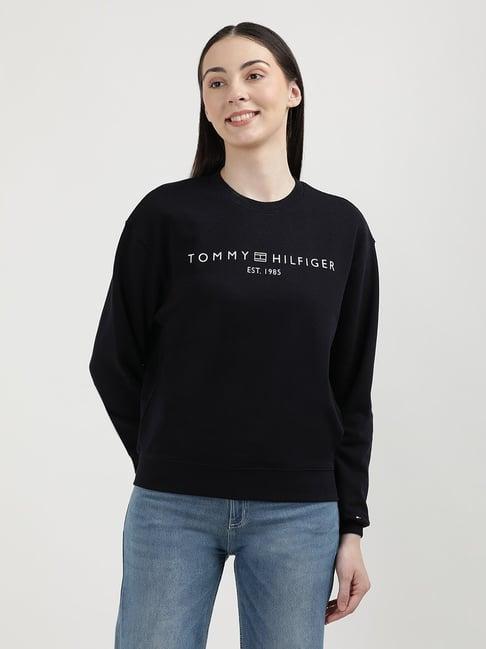 tommy hilfiger black graphic print sweatshirt