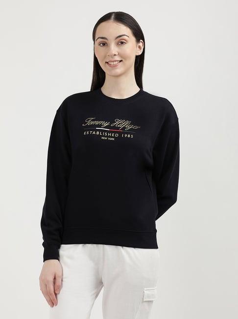 tommy hilfiger black graphic print sweatshirt