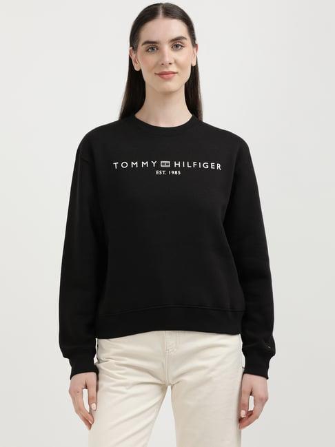 tommy hilfiger jet black graphic print sweatshirt