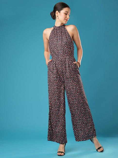 globus black printed jumpsuit