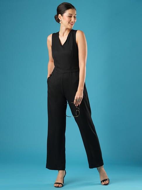 globus black maxi jumpsuit