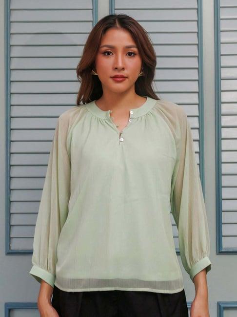 zink london green straight fit top